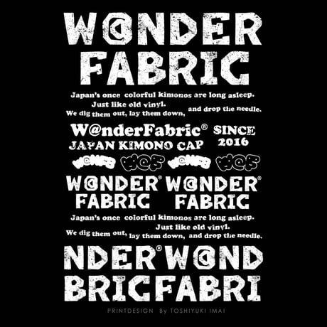 VINTAGE like HAND print T-shirts : FABRIC MIX Design　7/22まで