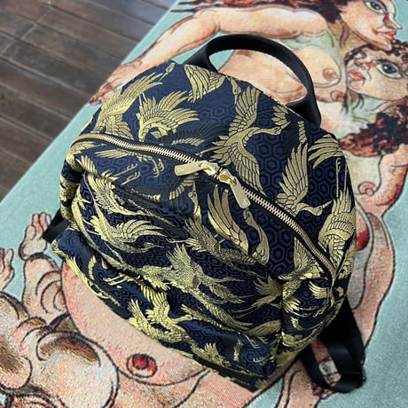 NISHIJIN ORI BACKPACK 黒金鶴
