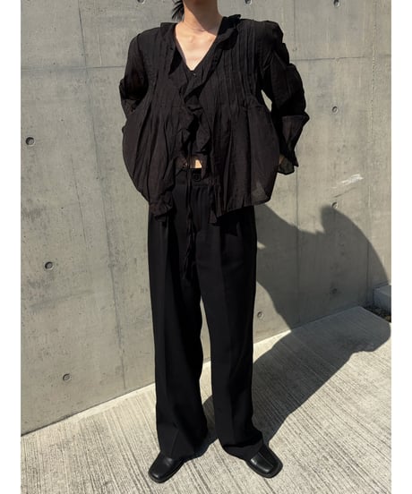 frill chiffon blouse