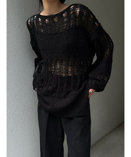 【即納】header loose knit