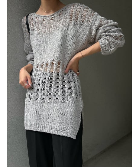 【即納】header loose knit