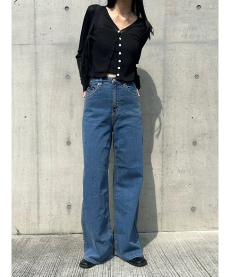 stretch wide denim