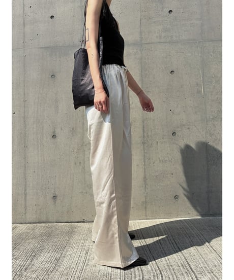 relax satin wide pants