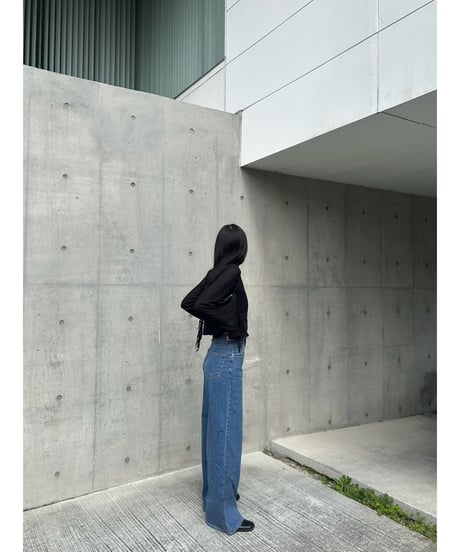 stretch wide denim
