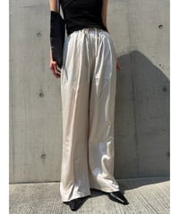 relax satin wide pants
