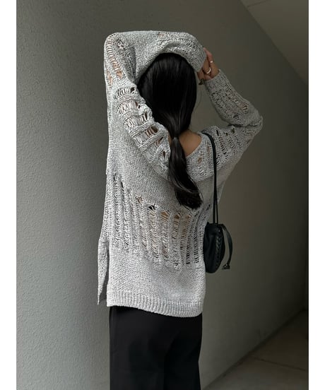 【即納】header loose knit