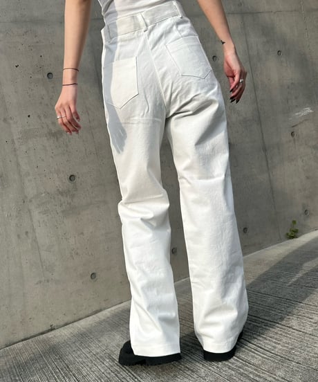 high-waist wide denim pt