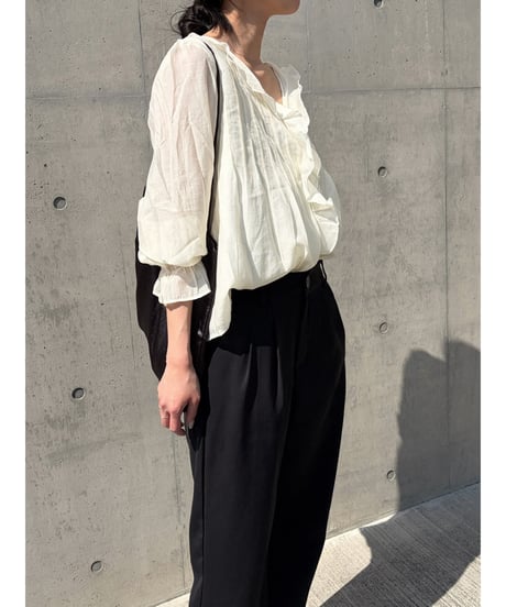 frill chiffon blouse