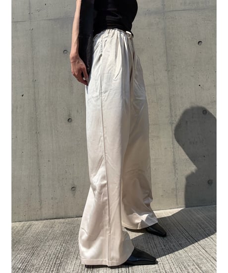 relax satin wide pants