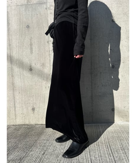 velours long skirt