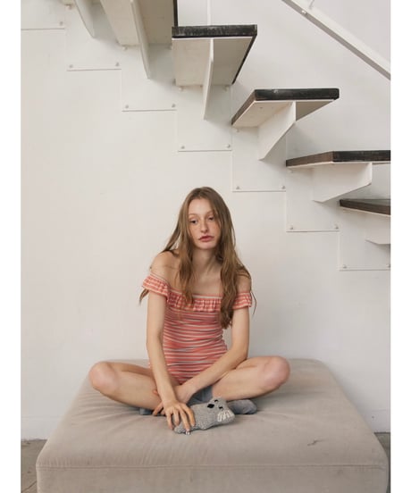 【即納】frill border swim wear