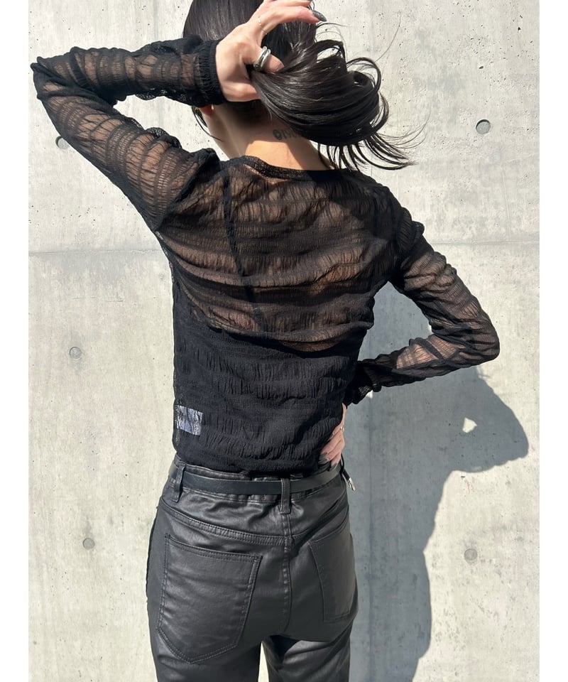 GATHER POCKET BARE TOP ギャザーポケットベアトップ 即納】see