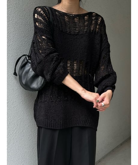 【即納】header loose knit