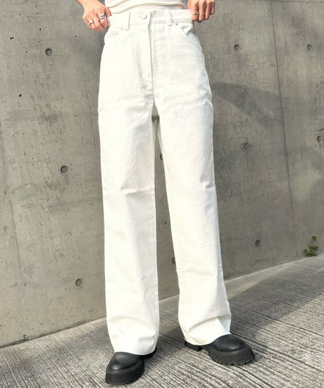 high-waist wide denim pt