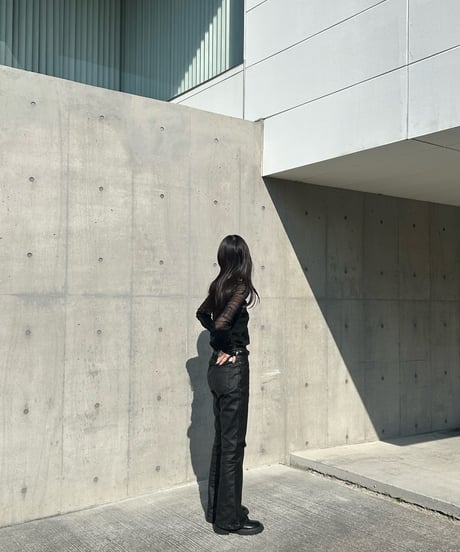 【即納】see-through gather tops