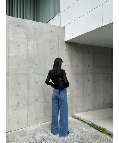 stretch wide denim