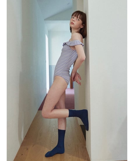【即納】frill border swim wear