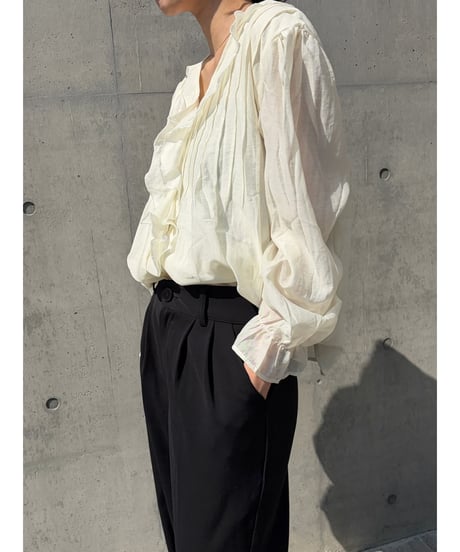 frill chiffon blouse