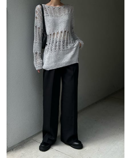 【即納】header loose knit