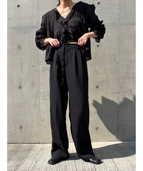 frill chiffon blouse