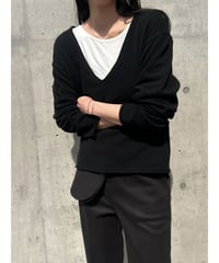 over v neck knit