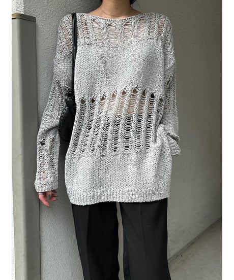 【即納】header loose knit