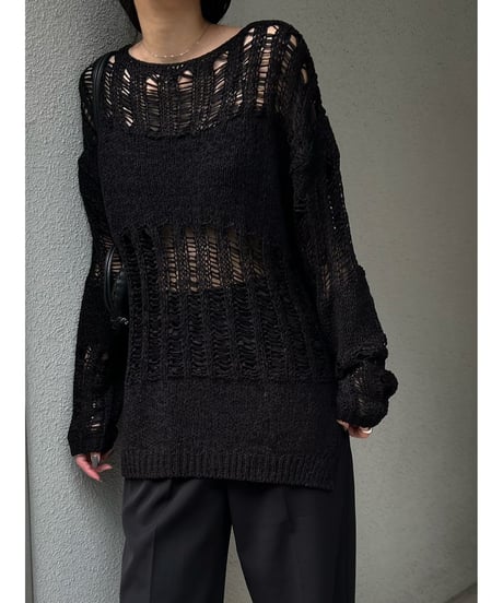 【即納】header loose knit