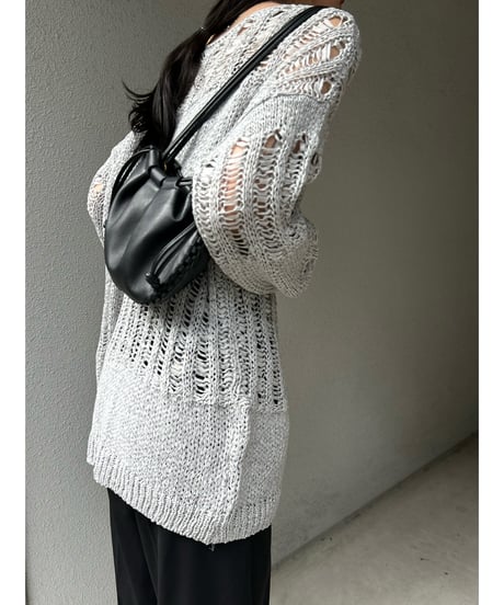 【即納】header loose knit