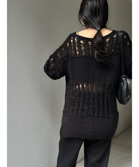 【即納】header loose knit