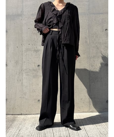 frill chiffon blouse
