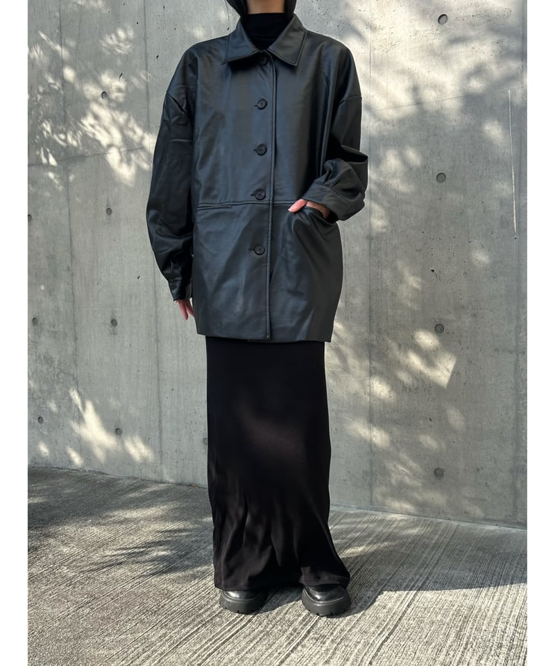 再入荷】over eco leather jacket | ©1989