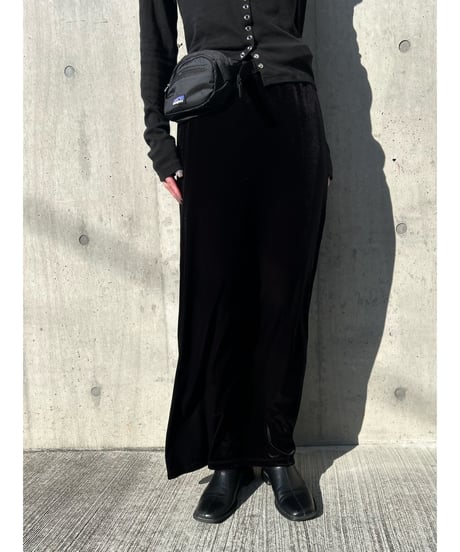 velours long skirt