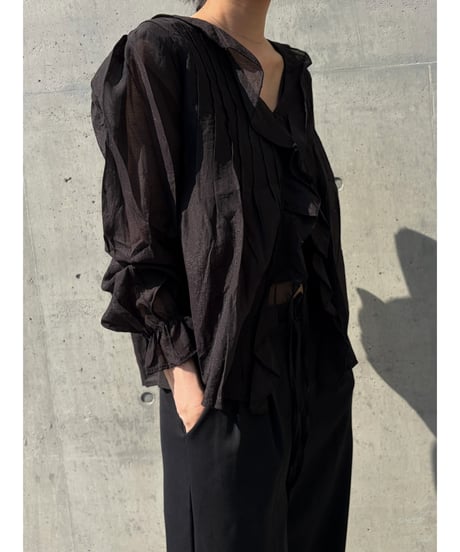 frill chiffon blouse
