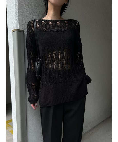 【即納】header loose knit
