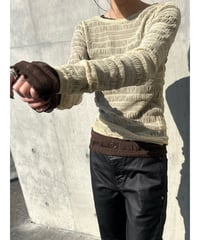 【即納】see-through gather tops