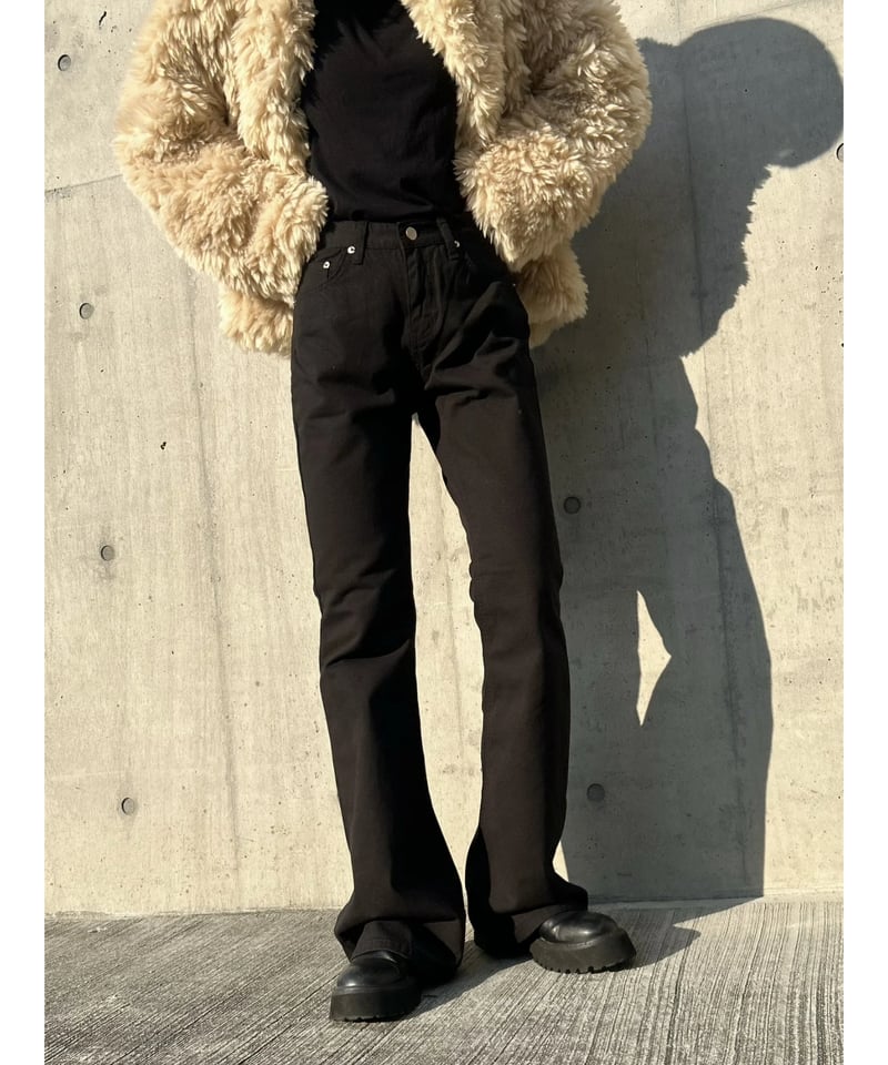 70s ウールリッチ シャンブレーフレアパンツ 42ロケットタロン W29〜30 デッドストック☆70s JEAN'S WEST フレア メルトン ウール