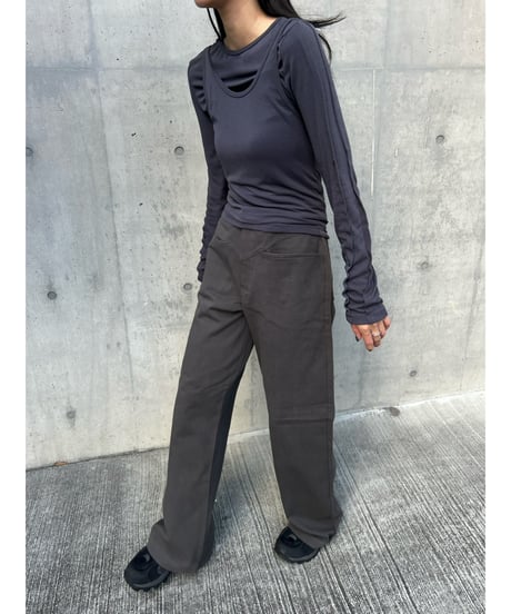 【即納】layered side botan tops