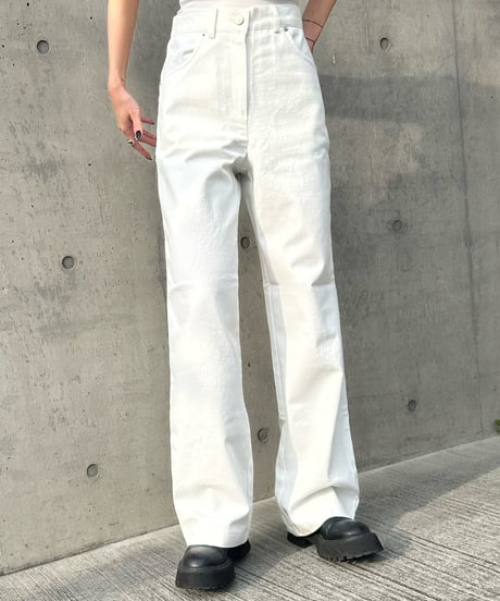 high-waist wide denim pt
