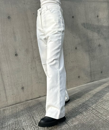 high-waist wide denim pt