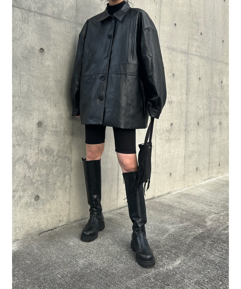 ジャケット・アウター c1989 over eco leather jacket c1989 over eco leather jacket