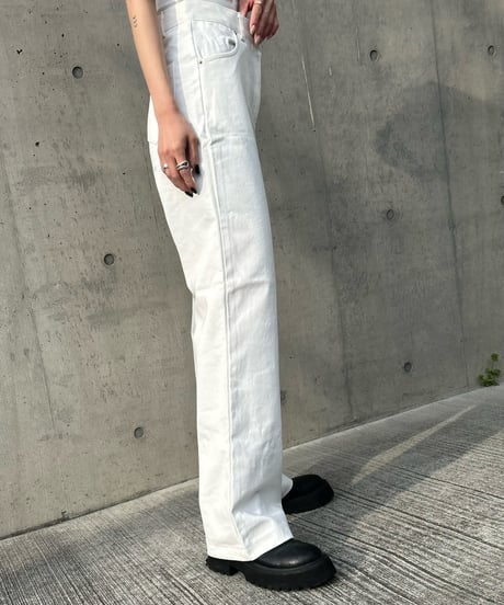 high-waist wide denim pt