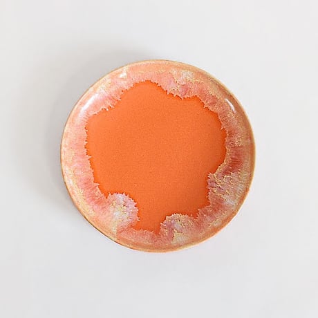 Melt series 4MARU plate - Sunrise orange