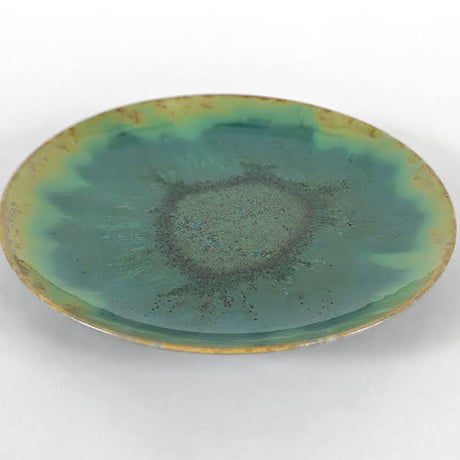 Melt series 6MARU plate - Bottle green