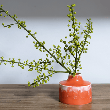 Melt series flower vase -Sunrise orange