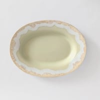 Melt series oval plate L -雪どけ
