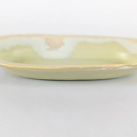 Melt series oval plate S - 雪どけ