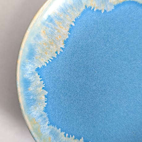 Melt series 4MARU plate - Niagara blue