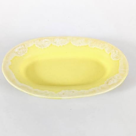 Melt series oval plate S - Lemmon yellow