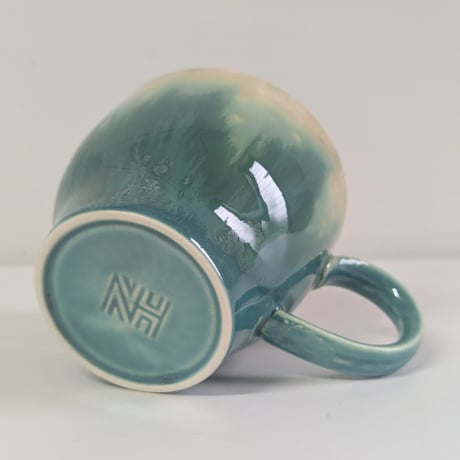 Melt series mug cup L - Bottle green