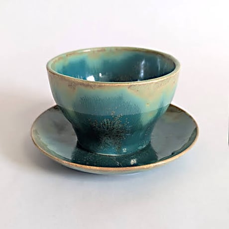 Melt series 4MARU plate - Bottle green